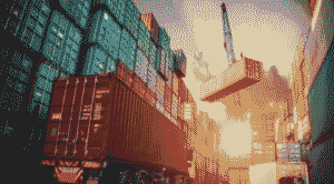 Electric freight truck on Indian highway with solar-powered warehouse and railway freight in background symbolizing decarbonised logistics infrastructure