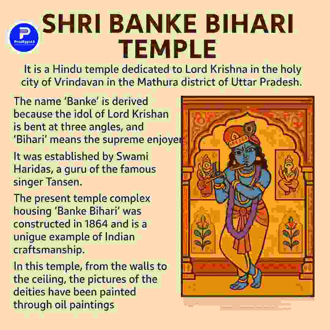 Lord Krishna idol in Shri Banke Bihari Temple bent at three angles