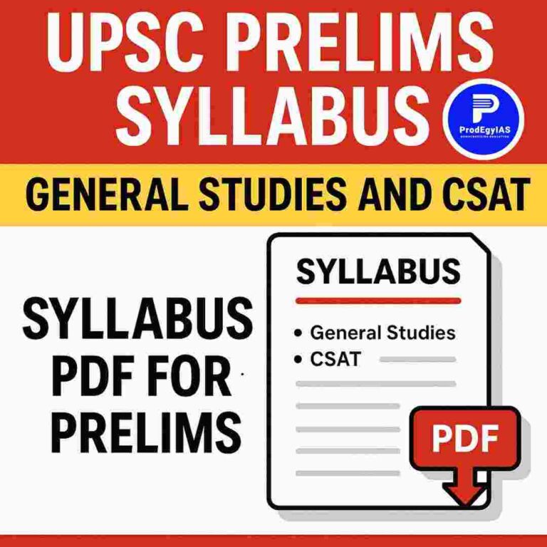 UPSC Prelims Syllabus 2025: General Studies & CSAT Syllabus
