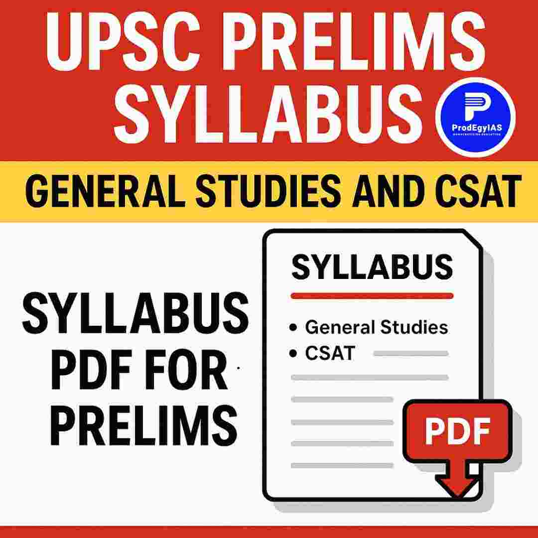 UPSC Prelims Syllabus 2025 – General Studies and CSAT PDF Overview