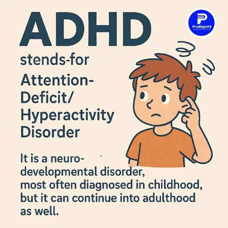 Illustration of a child or teen showing signs of ADHD such as distraction, restlessness, and hyperactivity