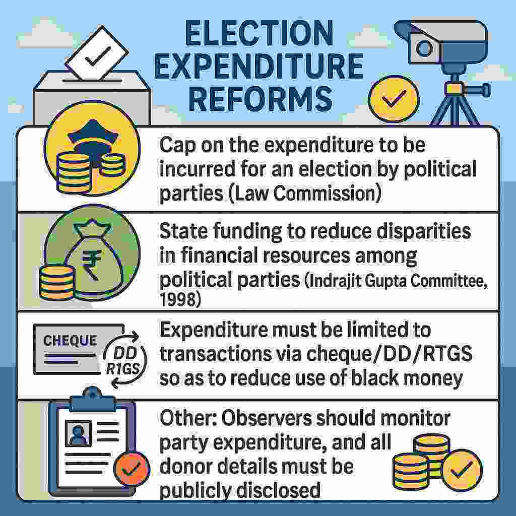 Illustration of political funding and lack of transparency in Indian elections.